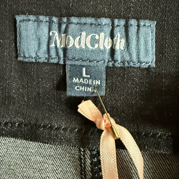 Modcloth NWT Charcoal Denim Overall Dress - Picture 5 of 9